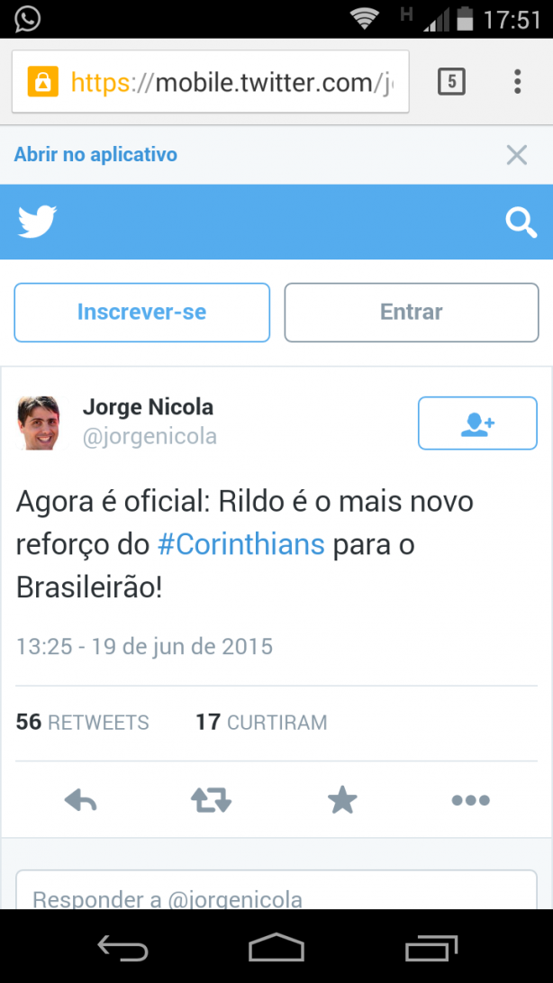 Fechou! Rildo  o mais novo reforo do Corinthians para o Brasileiro!