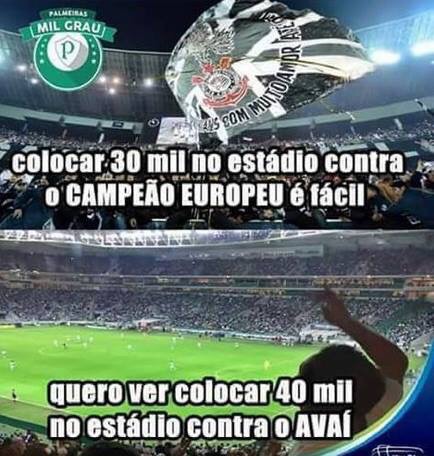 Palmeiras compara sua torcida com a do Corinthians